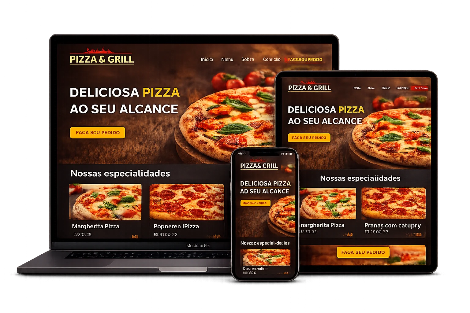 Site responsivo do restaurante
